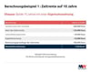 Beispielrechnung: Zeitrente auf 10 Jahre