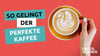 So sieht Kaffeekunst aus: Eine Tasse Kaffee mit Milchschaum für perfekten Genuss in der eigenen Küche Zuhause. 