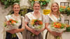 Tina Heilig (Mitte) ist Tettnangs neue Hopfenkönigin, Anja Flock (links) und Andrea Schupp sind die Prinzessinnen.
