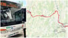 Knapp 70 Zwischenhalte gibt es auf der Fahrt mit der Regiobuslinie zwischen Riedlingen und Memmingen.
