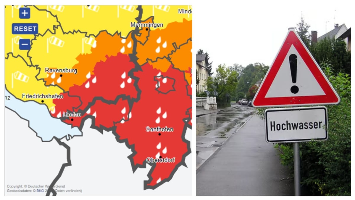 Unwetter-Warnung aktuell für BW: Regen und Hochwassergefahr