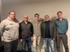 Bis 2025 kommt die Vorstandschaft des TSV Meckenbeuren fünfköpfig daher, mit von links Enrico Guerriero, Simon Ingenpaß, Manuel Schmitt, Tobias Renner und Thomas Wiggenhauser. 