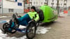  Björn Grotheer ist mit seinem Dreirad und dem Schlafanhänger in ganz Deutschland unterwegs. In Tuttlingen hat er Zwischenstopp gemacht. 