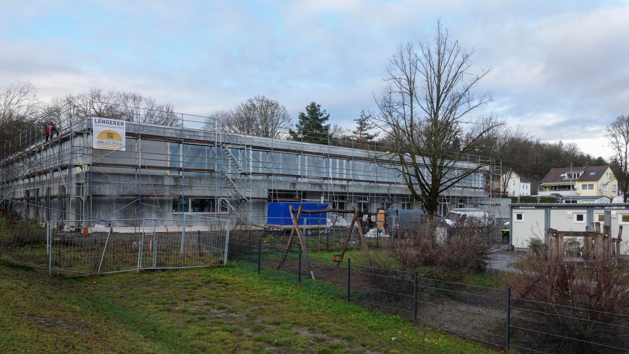 Der Kindergarten-Neubau in Aulendorf schreitet voran