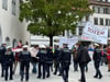 Demonstranten stören FDP-Kundgebung auf dem Ravensburger Marienplatz
