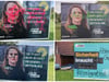 Reihenweise Wahlplakate der Grünen beschmiert