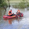 Radtourist verirrt sich auf Donauradweg ins Hochwasser