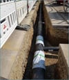 Der Ausbau des Nahwärmenetzes erfordert vor allem außerhalb der Häuser bauliche Arbeiten. In den Heizungskellern und Heizungsräumen der Verbraucher sind keine umfangreichen Arbeiten erforderlich.