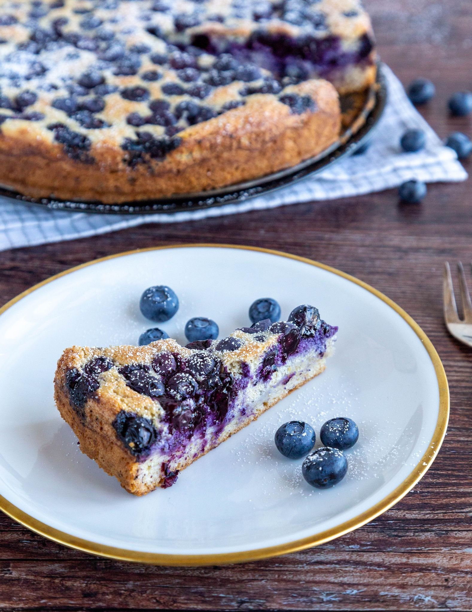 Himmlischer Heidelbeerkuchen mit Tofu und Sojasahne