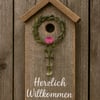 Silkes schöne Sachen: Türschild mal anders -  Dekohäuschen aus Holz selber machen