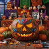 Halloween Deko: Kürbis bemalen im Stil des Dia de los Muertos