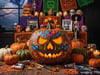 Halloween Deko: Kürbis bemalen im Stil des Dia de los Muertos